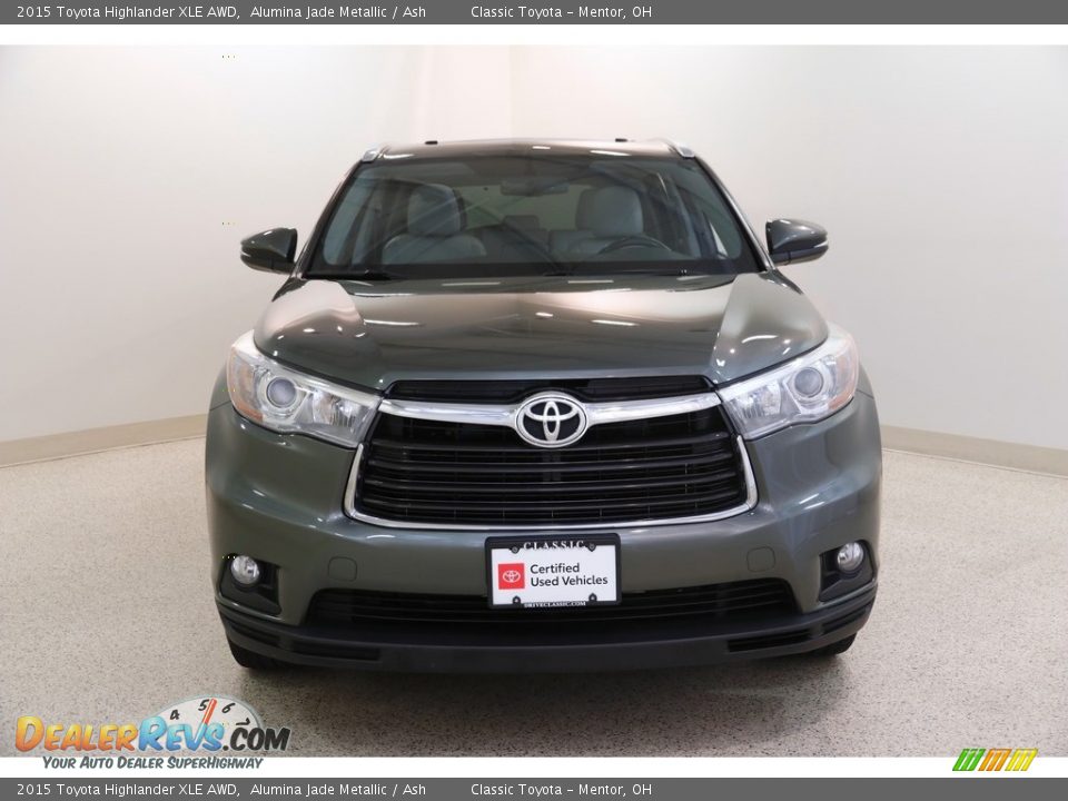 2015 Toyota Highlander XLE AWD Alumina Jade Metallic / Ash Photo #2