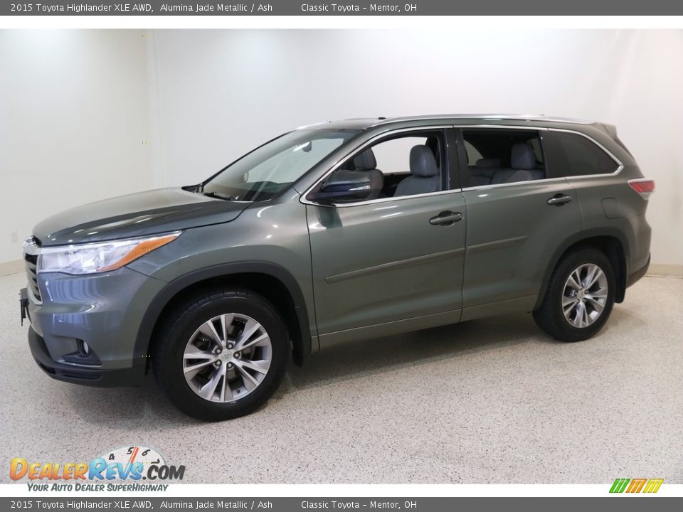 2015 Toyota Highlander XLE AWD Alumina Jade Metallic / Ash Photo #3