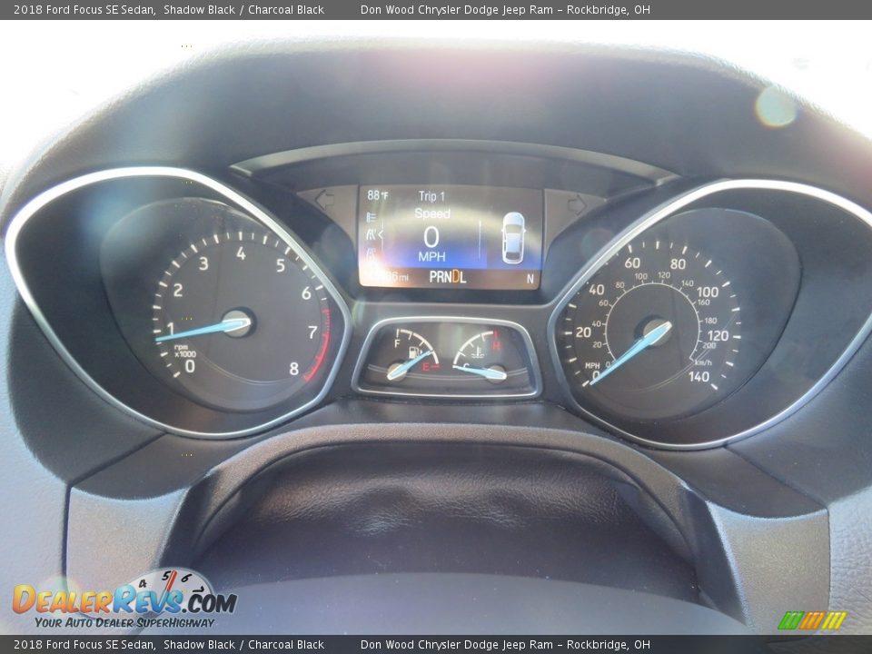 2018 Ford Focus SE Sedan Shadow Black / Charcoal Black Photo #20
