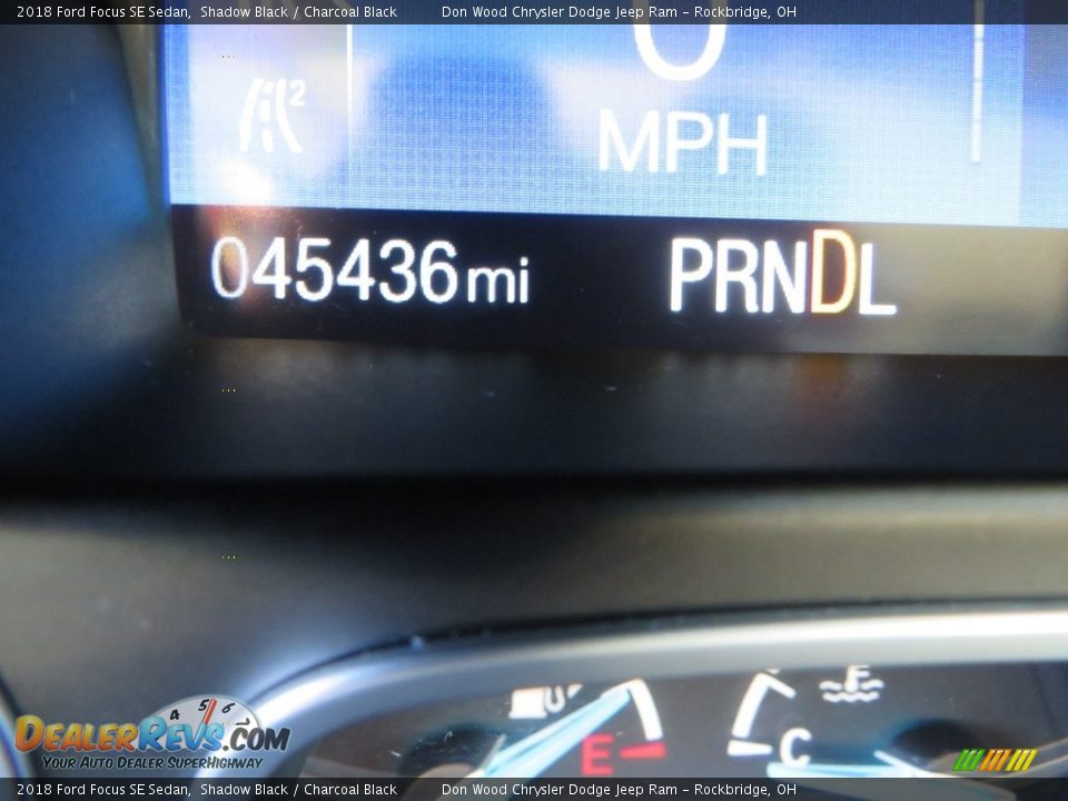 2018 Ford Focus SE Sedan Shadow Black / Charcoal Black Photo #21