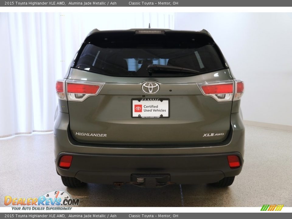 2015 Toyota Highlander XLE AWD Alumina Jade Metallic / Ash Photo #20