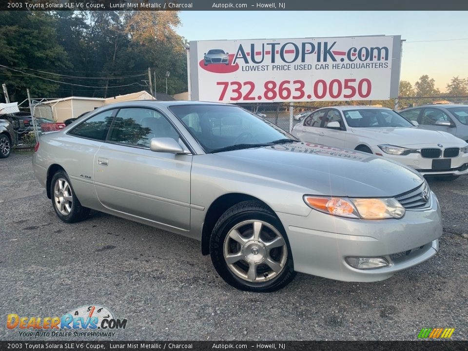 2003 Toyota Solara SLE V6 Coupe Lunar Mist Metallic / Charcoal Photo #1