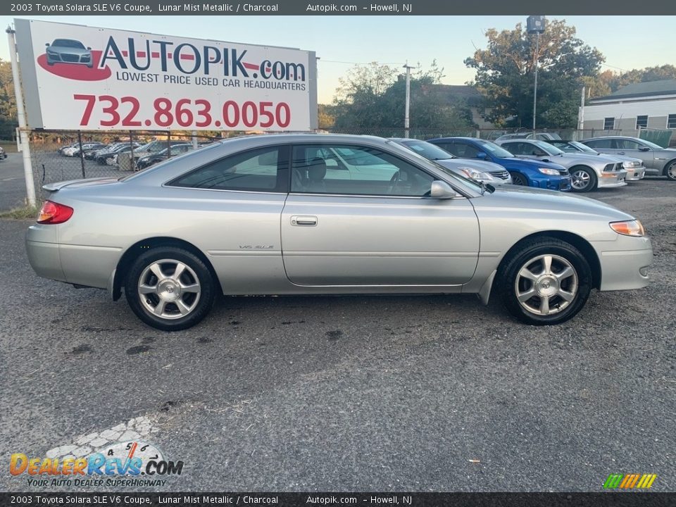 2003 Toyota Solara SLE V6 Coupe Lunar Mist Metallic / Charcoal Photo #2