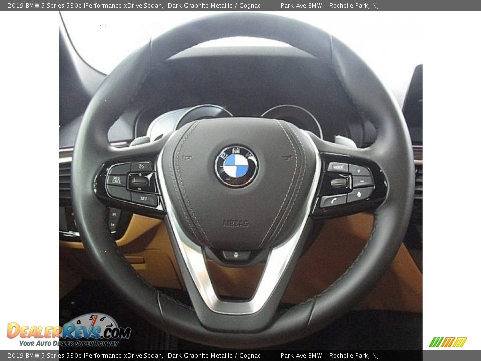 2019 BMW 5 Series 530e iPerformance xDrive Sedan Dark Graphite Metallic / Cognac Photo #23