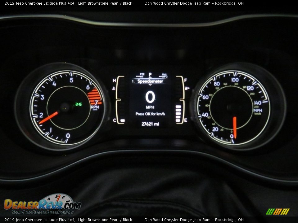 2019 Jeep Cherokee Latitude Plus 4x4 Light Brownstone Pearl / Black Photo #33