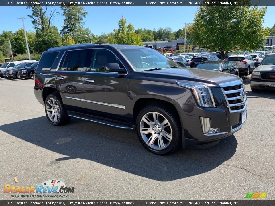 2015 Cadillac Escalade Luxury 4WD Gray Silk Metallic / Kona Brown/Jet Black Photo #1