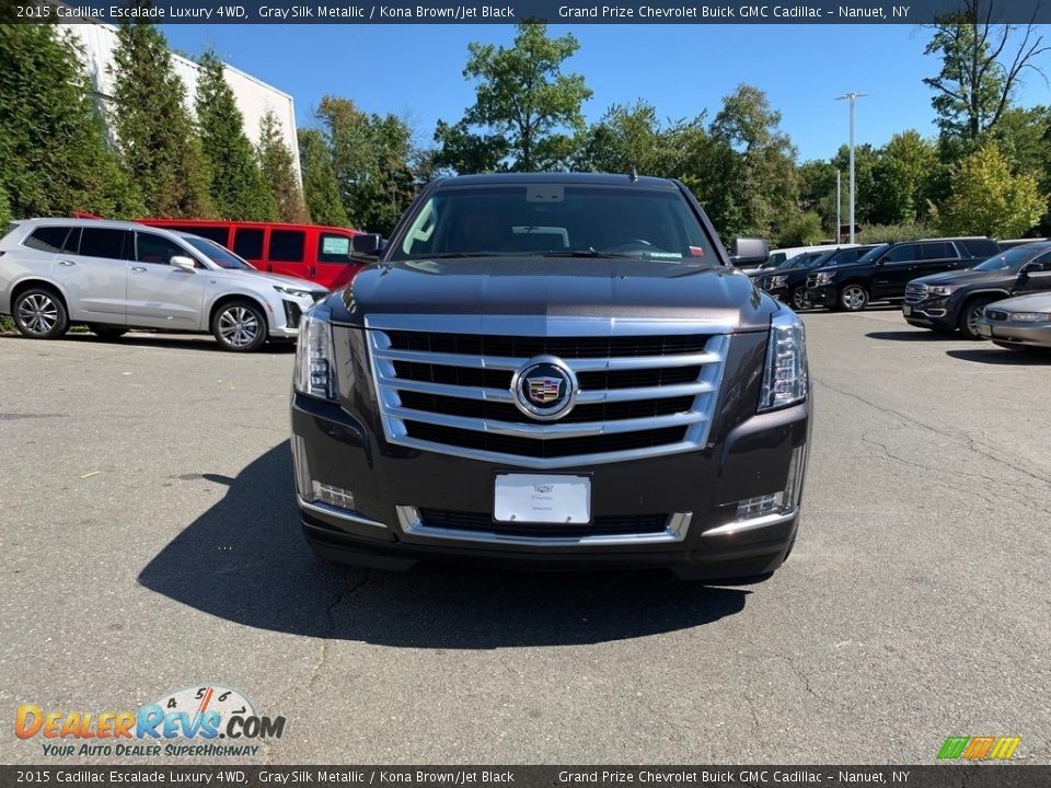 2015 Cadillac Escalade Luxury 4WD Gray Silk Metallic / Kona Brown/Jet Black Photo #8