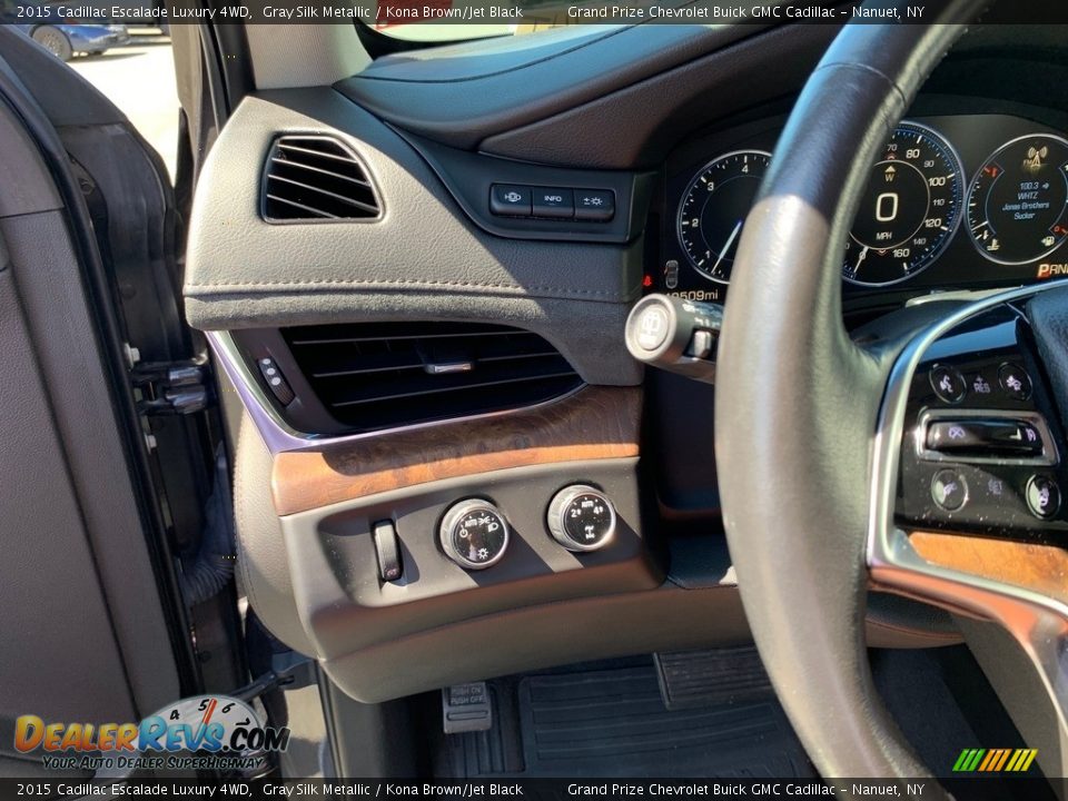 2015 Cadillac Escalade Luxury 4WD Gray Silk Metallic / Kona Brown/Jet Black Photo #11