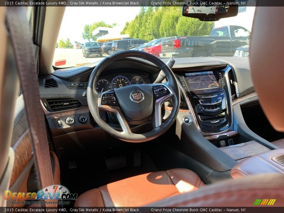 Kona Brown/Jet Black Interior - 2015 Cadillac Escalade Luxury 4WD Photo #17