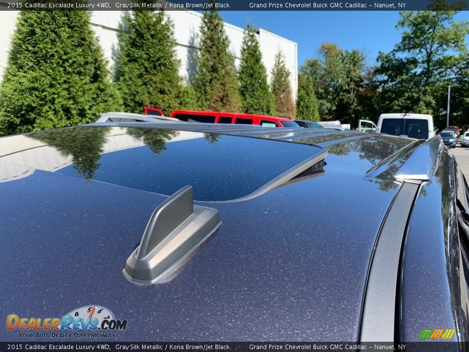 2015 Cadillac Escalade Luxury 4WD Gray Silk Metallic / Kona Brown/Jet Black Photo #26