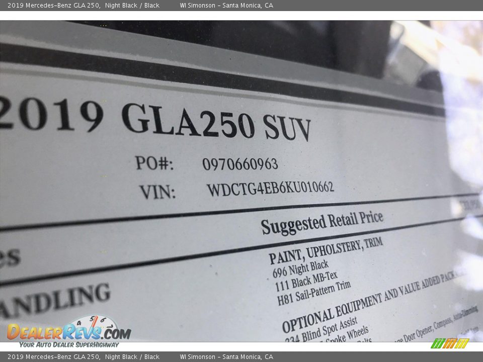 2019 Mercedes-Benz GLA 250 Night Black / Black Photo #11