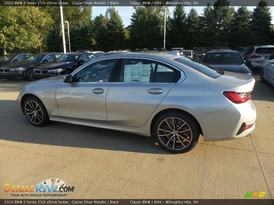 2020 BMW 3 Series 330i xDrive Sedan Glacier Silver Metallic / Black Photo #5