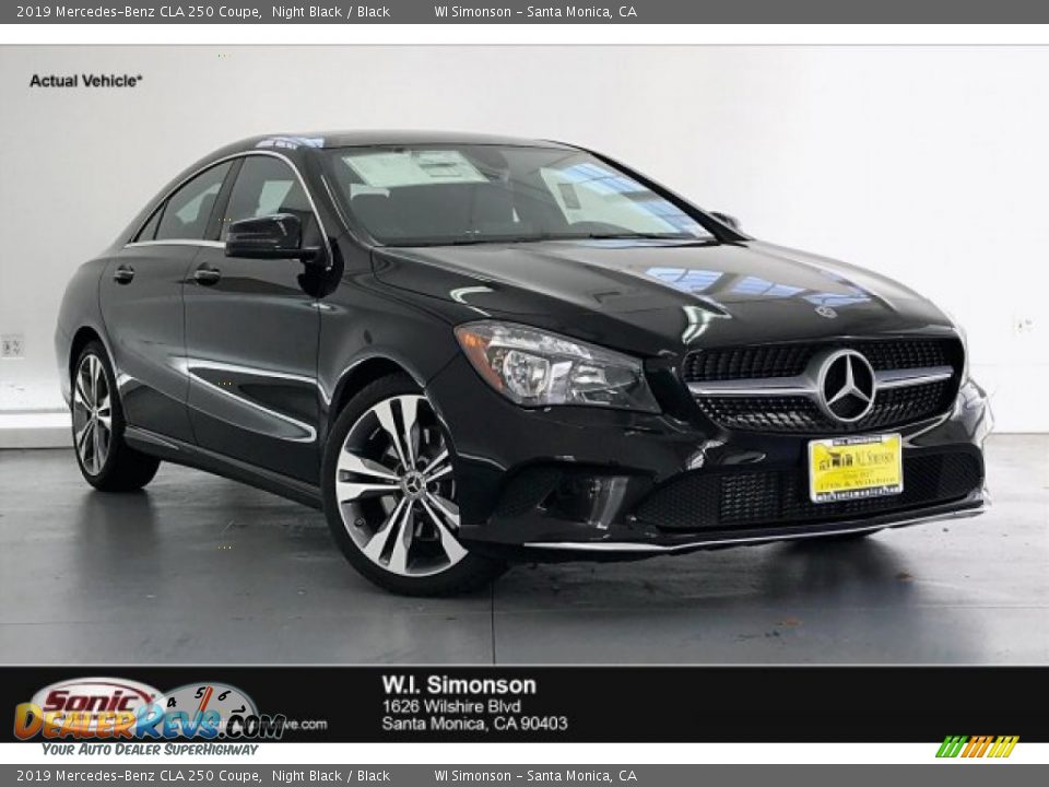 2019 Mercedes-Benz CLA 250 Coupe Night Black / Black Photo #1