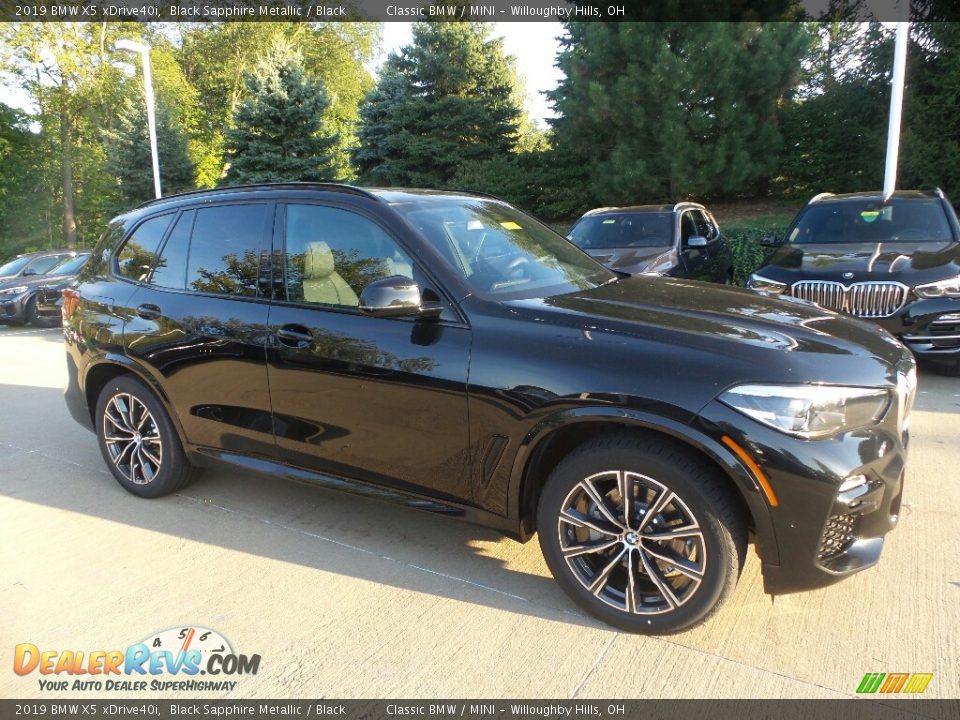 2019 BMW X5 xDrive40i Black Sapphire Metallic / Black Photo #1