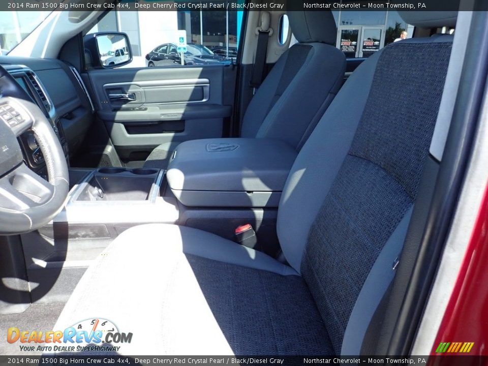 2014 Ram 1500 Big Horn Crew Cab 4x4 Deep Cherry Red Crystal Pearl / Black/Diesel Gray Photo #19