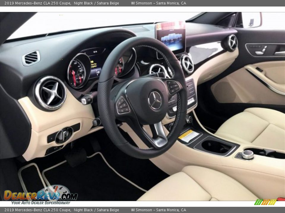 2019 Mercedes-Benz CLA 250 Coupe Night Black / Sahara Beige Photo #4