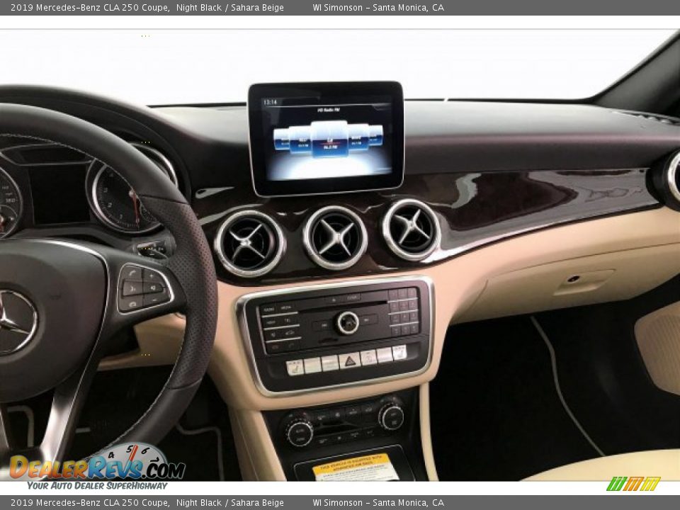 2019 Mercedes-Benz CLA 250 Coupe Night Black / Sahara Beige Photo #6