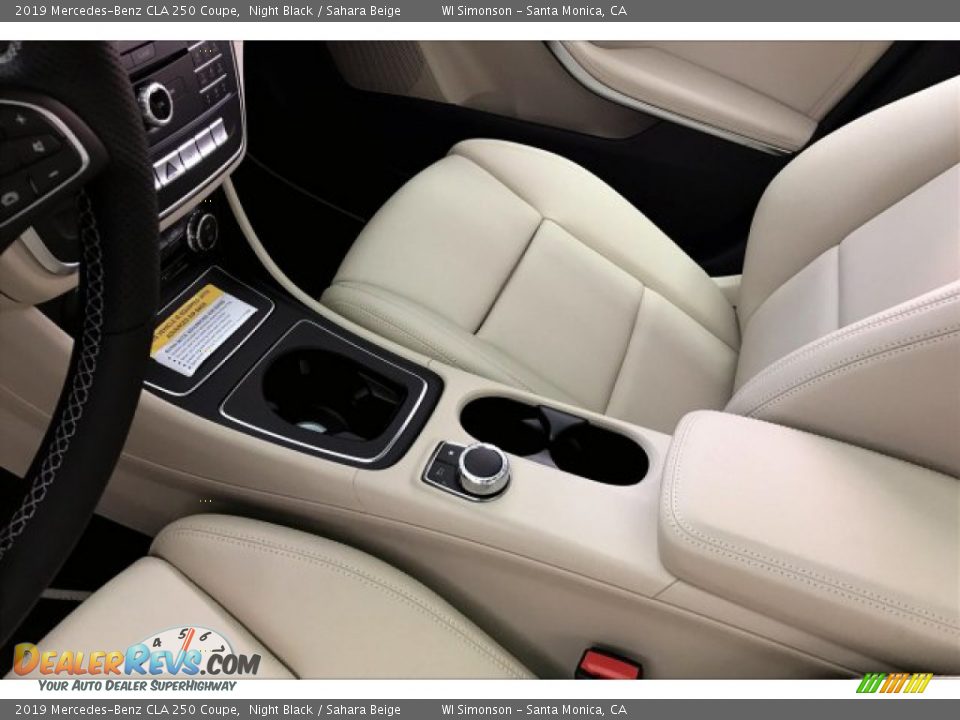 2019 Mercedes-Benz CLA 250 Coupe Night Black / Sahara Beige Photo #7
