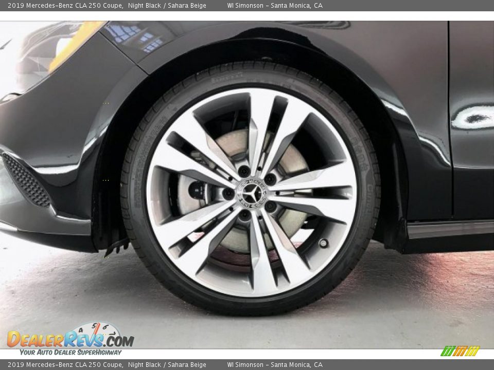 2019 Mercedes-Benz CLA 250 Coupe Night Black / Sahara Beige Photo #9