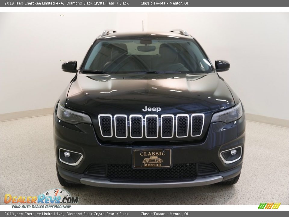 2019 Jeep Cherokee Limited 4x4 Diamond Black Crystal Pearl / Black Photo #2