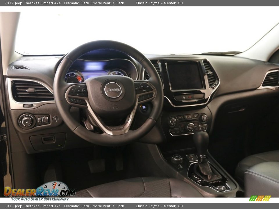 2019 Jeep Cherokee Limited 4x4 Diamond Black Crystal Pearl / Black Photo #6