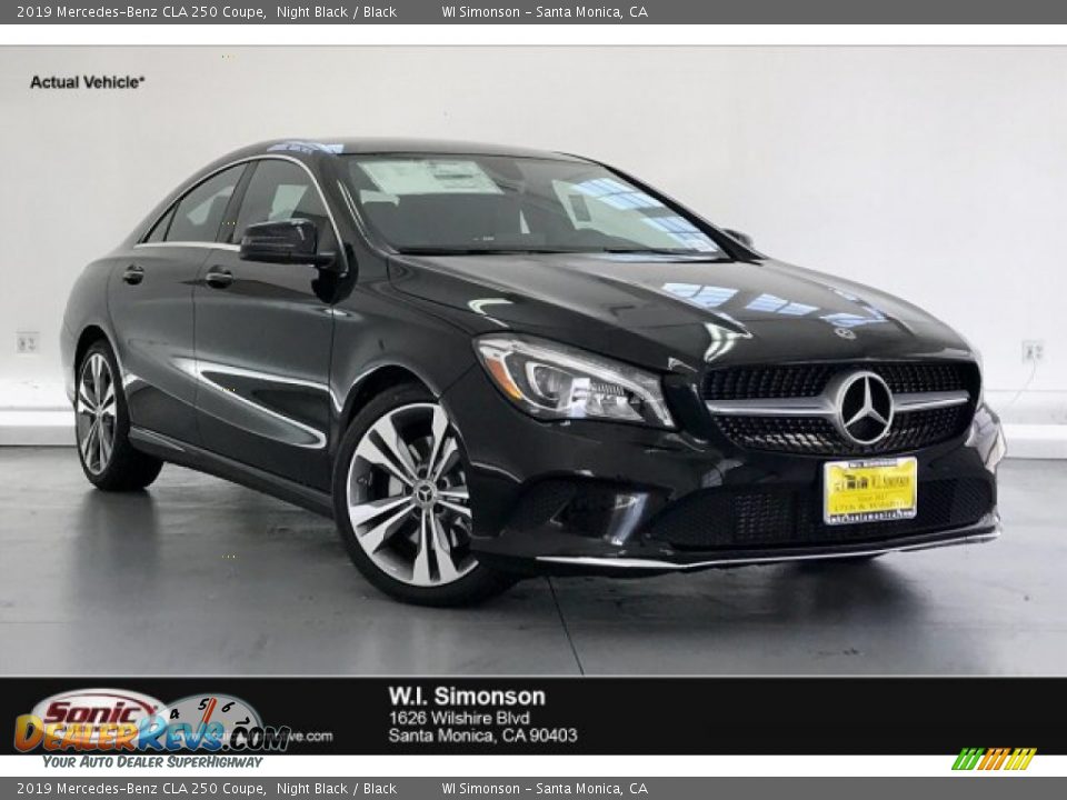 2019 Mercedes-Benz CLA 250 Coupe Night Black / Black Photo #1