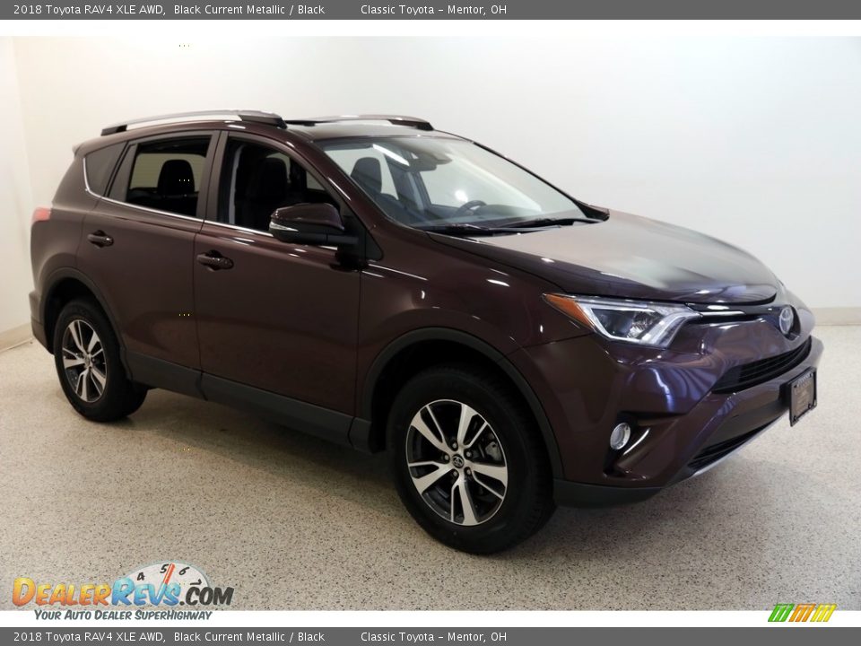 2018 Toyota RAV4 XLE AWD Black Current Metallic / Black Photo #1