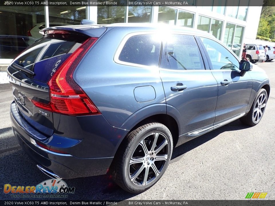 2020 Volvo XC60 T5 AWD Inscription Denim Blue Metallic / Blonde Photo #2