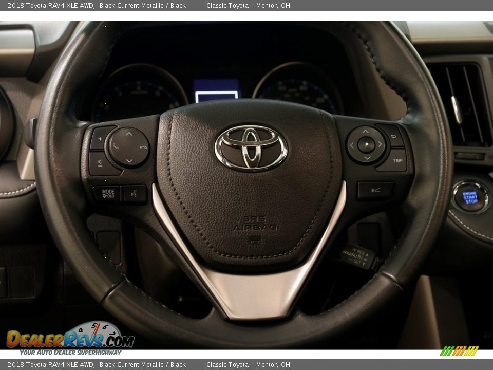 2018 Toyota RAV4 XLE AWD Black Current Metallic / Black Photo #7