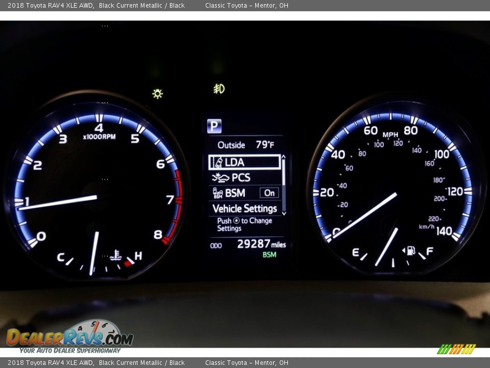 2018 Toyota RAV4 XLE AWD Black Current Metallic / Black Photo #8