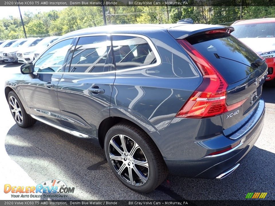 2020 Volvo XC60 T5 AWD Inscription Denim Blue Metallic / Blonde Photo #4