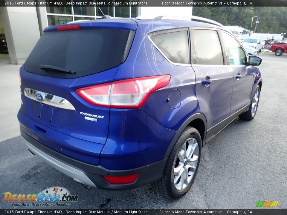 2015 Ford Escape Titanium 4WD Deep Impact Blue Metallic / Medium Light Stone Photo #2