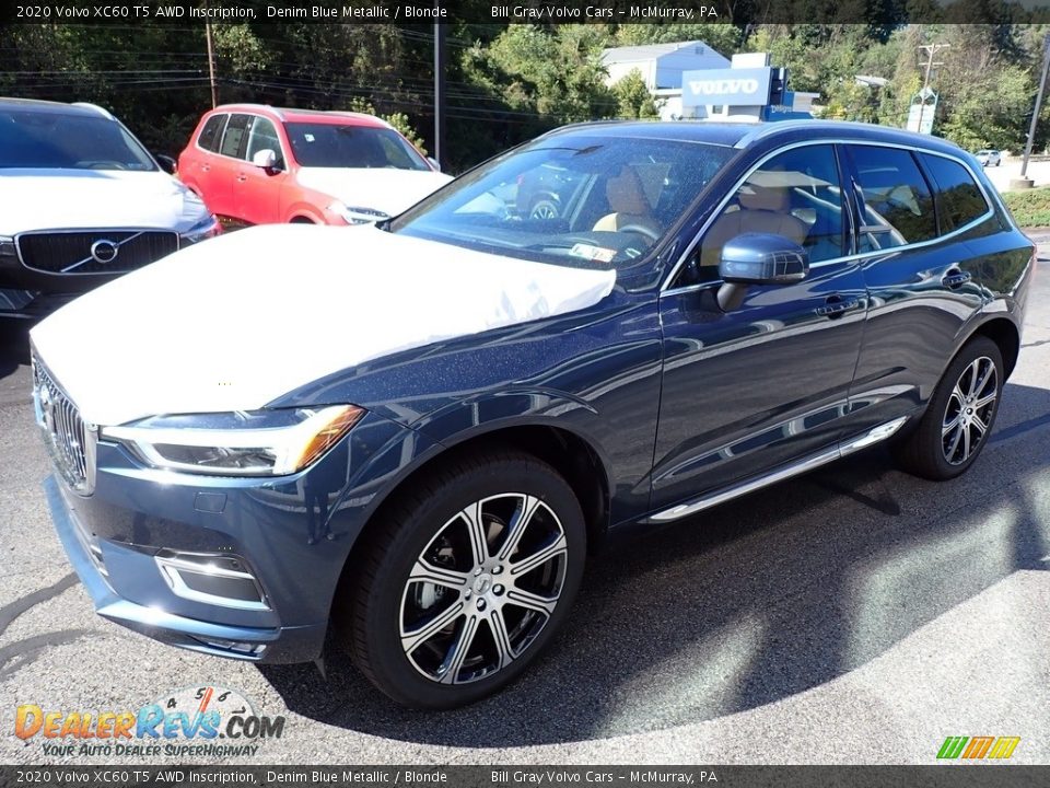 2020 Volvo XC60 T5 AWD Inscription Denim Blue Metallic / Blonde Photo #5