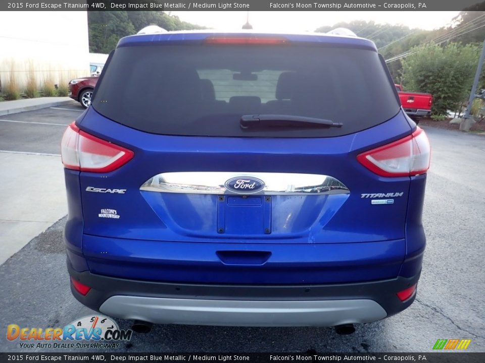 2015 Ford Escape Titanium 4WD Deep Impact Blue Metallic / Medium Light Stone Photo #3