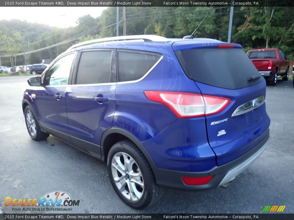 2015 Ford Escape Titanium 4WD Deep Impact Blue Metallic / Medium Light Stone Photo #5