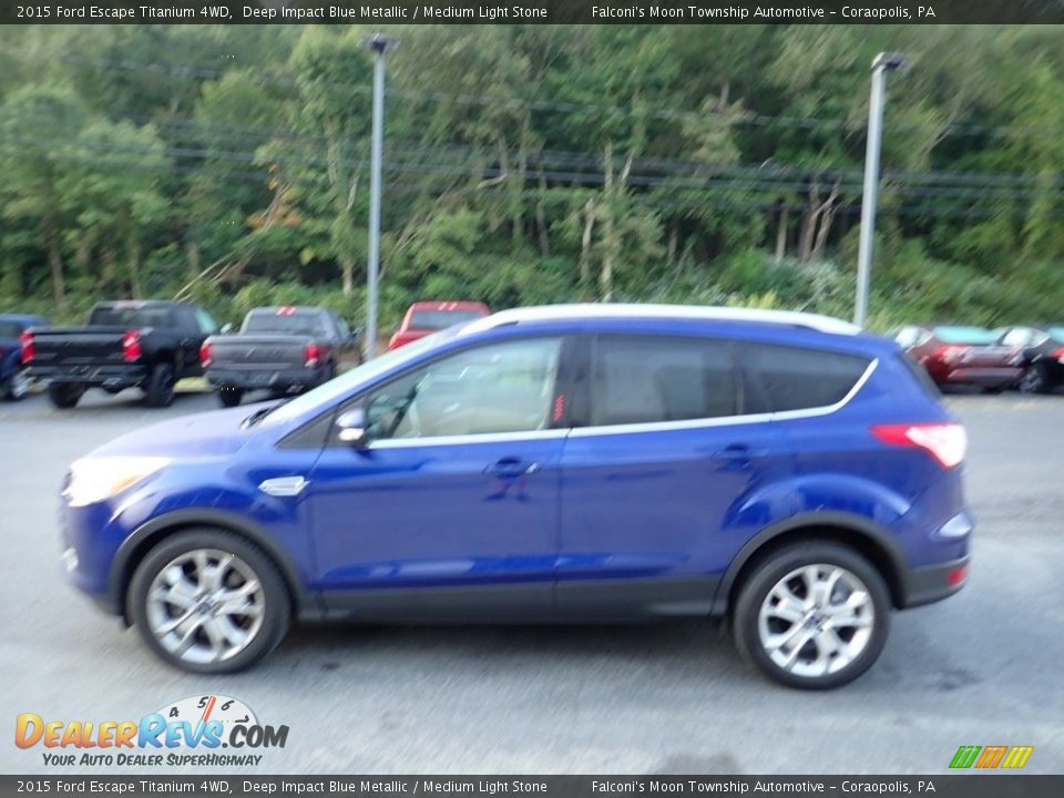 2015 Ford Escape Titanium 4WD Deep Impact Blue Metallic / Medium Light Stone Photo #6