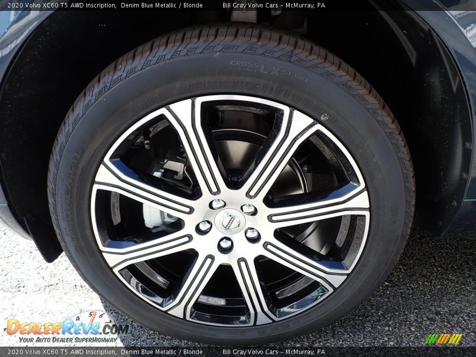 2020 Volvo XC60 T5 AWD Inscription Denim Blue Metallic / Blonde Photo #6