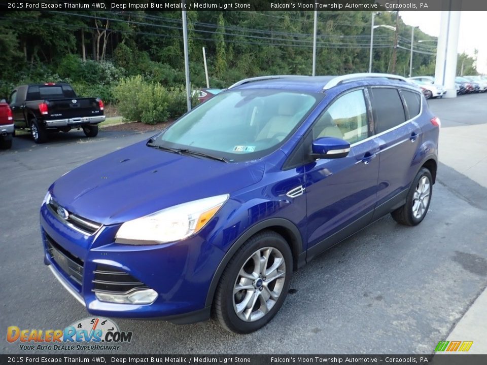 2015 Ford Escape Titanium 4WD Deep Impact Blue Metallic / Medium Light Stone Photo #7