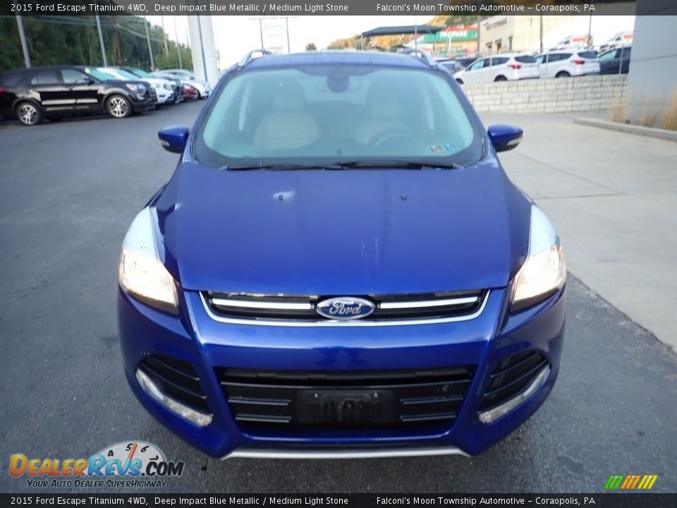 2015 Ford Escape Titanium 4WD Deep Impact Blue Metallic / Medium Light Stone Photo #8