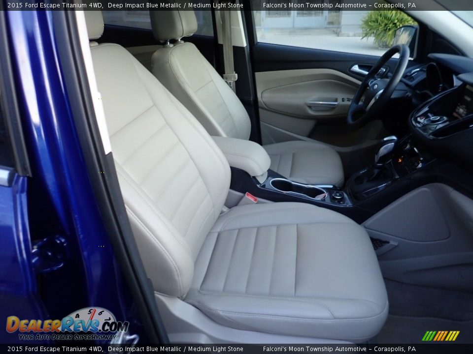 2015 Ford Escape Titanium 4WD Deep Impact Blue Metallic / Medium Light Stone Photo #11