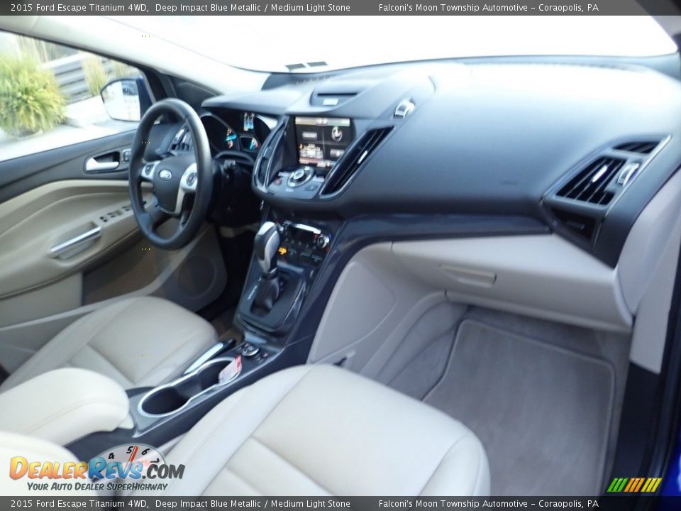 2015 Ford Escape Titanium 4WD Deep Impact Blue Metallic / Medium Light Stone Photo #12