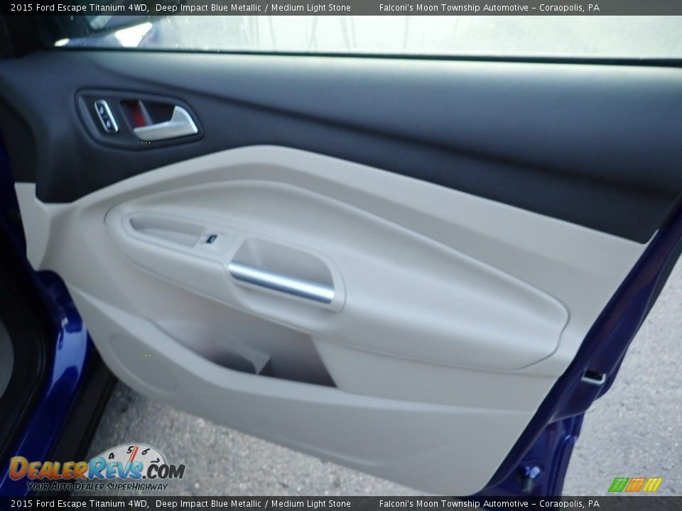 2015 Ford Escape Titanium 4WD Deep Impact Blue Metallic / Medium Light Stone Photo #14