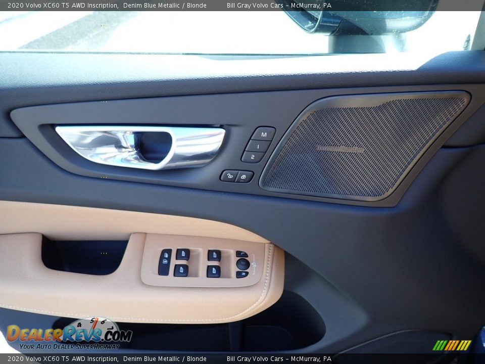 2020 Volvo XC60 T5 AWD Inscription Denim Blue Metallic / Blonde Photo #10