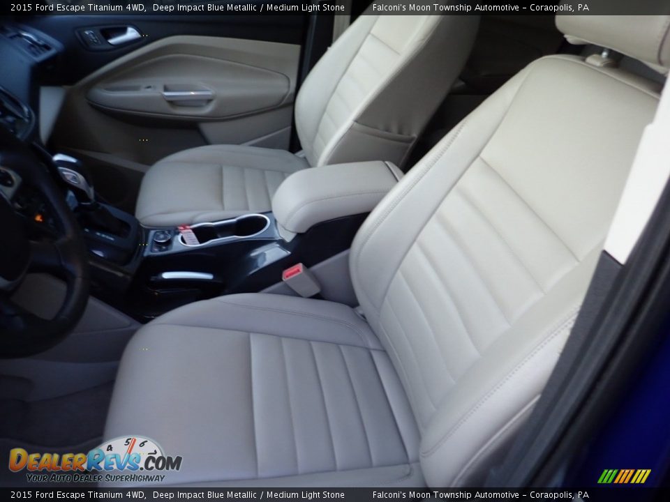 2015 Ford Escape Titanium 4WD Deep Impact Blue Metallic / Medium Light Stone Photo #16