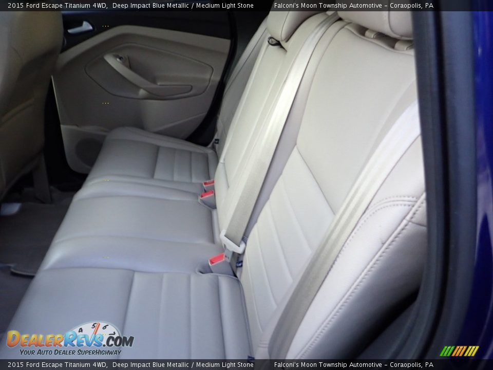 2015 Ford Escape Titanium 4WD Deep Impact Blue Metallic / Medium Light Stone Photo #17