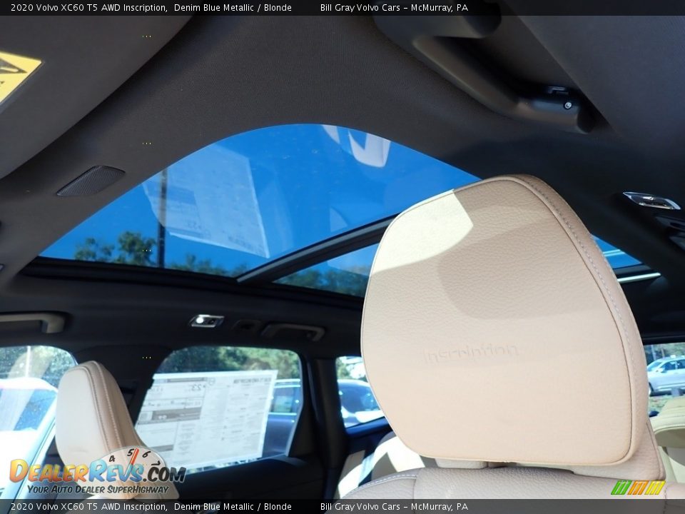2020 Volvo XC60 T5 AWD Inscription Denim Blue Metallic / Blonde Photo #12