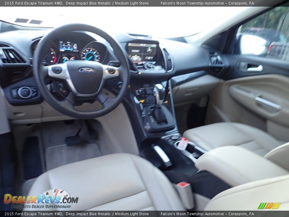 2015 Ford Escape Titanium 4WD Deep Impact Blue Metallic / Medium Light Stone Photo #18