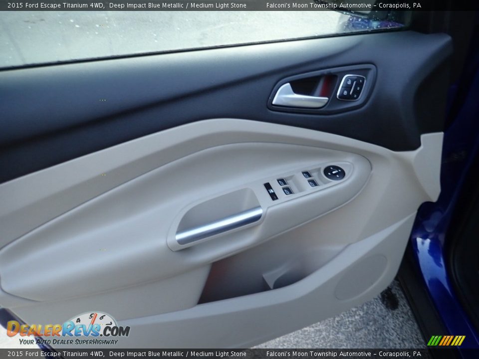 2015 Ford Escape Titanium 4WD Deep Impact Blue Metallic / Medium Light Stone Photo #19