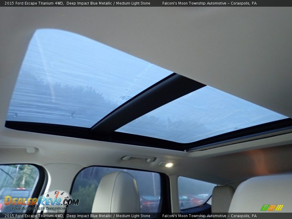 2015 Ford Escape Titanium 4WD Deep Impact Blue Metallic / Medium Light Stone Photo #21