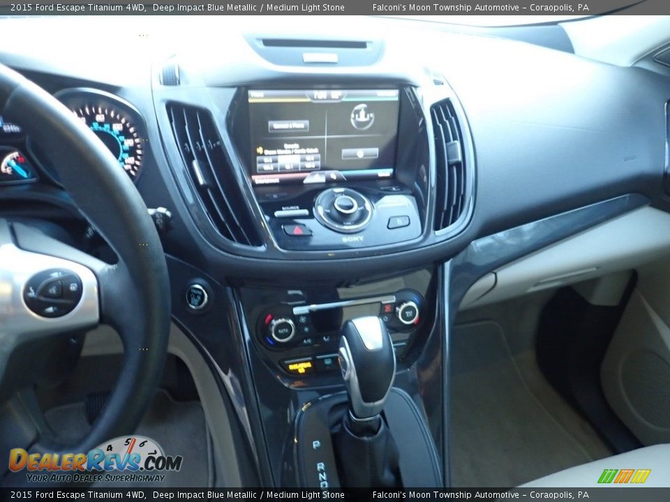 2015 Ford Escape Titanium 4WD Deep Impact Blue Metallic / Medium Light Stone Photo #22